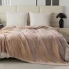 Mikroplüschdecke mit Muster BREEZE, beige Maße: 200 x 220 Produktbild-Vorschau 1