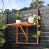 Table de balcon suspendue en bois d'acacia certifié FSC Voir les images du produit 2