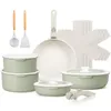 BREEZE 17-teiliges Kochgeschirr-Set, Aluminium, grün Produktbild-Vorschau 2