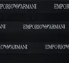 Close-up of black fabric bands with the Emporio Armani logo repeated. Produktbild-Vorschau