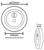 WC Toiletten Rosettenpaar mit Drehverriegelung - Produktbild-Vorschau 4