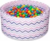Aga Piscina a secco 90x40 cm con palline ZigZag Colorato Anteprima dell’immagine prodotto 1