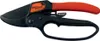 A pair of black and orange pruning shears with a red handle, shown against a white background. Produktbild-Vorschau