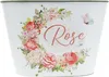 Dekoratives Pflanzgefäß mit Rosendekor für Blumen und Produktbild-Vorschau 4