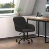 vidaXL Kancelárske kreslo otočné čierne zamatové Náhľad obrázku produktu 2