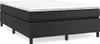 vidaXL Box spring bed frame black 140x190 cm Imitace kůže Náhled obrázku produktu 1