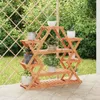 vidaXL Stojak na kwiaty 110x25x105 cm z litego drewna Podgląd zdjęcia produktu 2