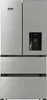 A front view of a stainless steel refrigerator. Produktbild-Vorschau