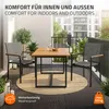 ML-Design Gartenstühle 6er Set mit Armlehnen Dunkelgrau Produktbild-Vorschau 3