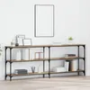vidaXL Console tafel, ambachtelijk eikenhout, 200 x 29 x 75 Productafbeelding-voorbeeld 1