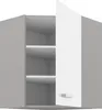 Eckhängeschrank 60x60 Bianca Weiß Hochglanz + Grau Produktbild-Vorschau 2