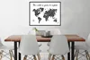MuchoWow® Gerahmtes Poster Weltkarte - Reisen - Skizze Produktbild-Vorschau 2