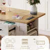 Merax Mobile: isola da cucina da 120 cm con ante in vetro e Anteprima dell’immagine prodotto 8