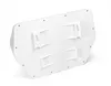 The back of a white, rectangular electronic device with mounting brackets is shown against a white background. Produktbild-Vorschau