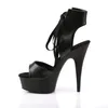 DELIGHT-600-14 Damen Sandale von Pleaser, Schwarz EU 35, US Produktbild-Vorschau 3