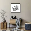 Gerahmtes Poster - Schwarzer Rahmen - Nashorn Porträt Produktbild-Vorschau 7
