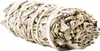A bundle of dried white sage tied with white string, isolated on a white background. Podgląd zdjęcia produktu