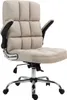 A beige office chair with black armrests and a silver base with wheels, shown from a front-side angle against a white background. Náhled obrázku produktu