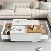 okwish Couchtisch quadratischer, Hochglanz Beistelltisch Produktbild-Vorschau 3