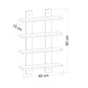 Skye Decor, Laurel - White, Wandregale, Weiß, Produktbild-Vorschau 4