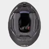 Top-down view of the interior of a black helmet. Voir les images du produit
