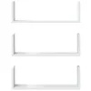 Three white U-shaped shelves are stacked vertically against a white background. Náhled obrázku produktu