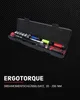A black case containing a set of torque wrenches and sockets against a black textured background. Anteprima dell’immagine prodotto