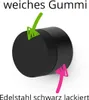 Premium Schwarz Türstopper für die Wand, Wand-Puffer, Produktbild-Vorschau 2