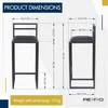 Product dimensions diagram for bar stools. Anteprima dell’immagine prodotto