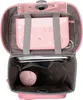 The inside of an open pink school backpack with a pink folder and books inside. Voir les images du produit