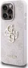 A close-up, studio shot of a pink iPhone 15 Pro Max case with a gold Guess logo. Náhled obrázku produktu