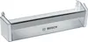 A clear plastic refrigerator door shelf with the Bosch logo. Produktbild-Vorschau