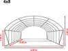 A diagram of a greenhouse structure with dimensions indicated. Produktbild-Vorschau