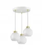 Lampa Wisząca Sufitowa Żyrandol Biała Szklane Kule White Podgląd zdjęcia produktu 1