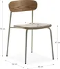 Sada 2 látkových židlí s kovovými nohami, šířka 46 cm - Náhled obrázku produktu 8