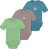 normani 3er Set Unisex Baby Merino Kurzarm-Strampler Produktbild-Vorschau 1