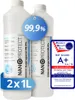 Two bottles of Nanoprotect Isopropanol 99.9% with a quality seal and promotional text. Produktbild-Vorschau