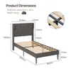 A diagram showing the dimensions of a bed frame. Anteprima dell’immagine prodotto