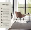 tectake® Esszimmerstuhl Marilyn gepolstert, in Samtoptik, Produktbild-Vorschau 2