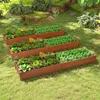 COSTWAY Hochbeet Holz, Gartenbeet mit 2 Pflanzkästen und Produktbild-Vorschau 7