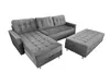 Canapé d'angle scandinave David avec pouf, gris foncé Paros Voir les images du produit 1