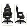 A diagram showing the dimensions of a black gaming chair. Anteprima dell’immagine prodotto