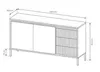 Line drawing of a dresser with dimensions indicated. Náhled obrázku produktu