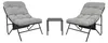 Ensemble de jardin bistrot gris, comprenant : 2 chaises Voir les images du produit 2