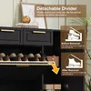 Schuhschrank - 120x24x107 cm, Schwarz - Verstellbare Regale Produktbild-Vorschau 16