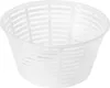 A white plastic cheese mold is shown against a white background. Produktbild-Vorschau