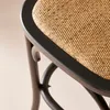 Hoker barowy z litego drewna i trzciny, szerokość 50 cm - Podgląd zdjęcia produktu 5