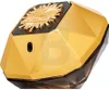 A gold-colored perfume bottle with a faceted design, set against a white background. Anteprima dell’immagine prodotto