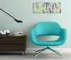 Wallario Premium Leinwandbild Lila Blumenfreude - Violette Produktbild-Vorschau 4
