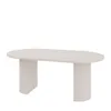 Esstisch OVARO ausziehbar Beige 100-188x90x75 cm – Moderner Produktbild-Vorschau 1